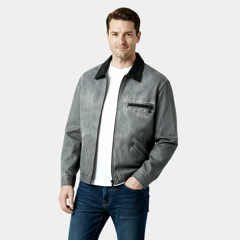 Men's Retro Zipper Jacket