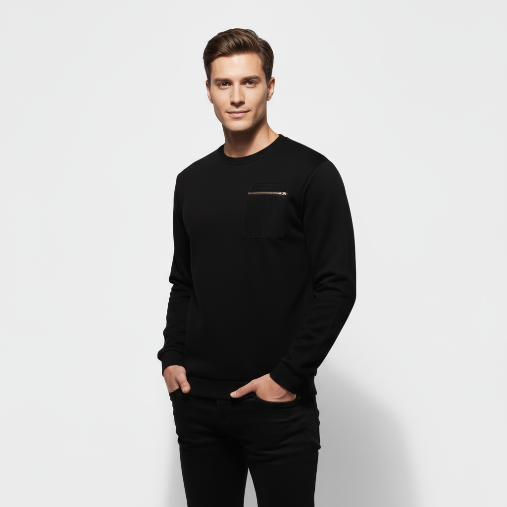 Men’s Brushed Crew Neck Sweater