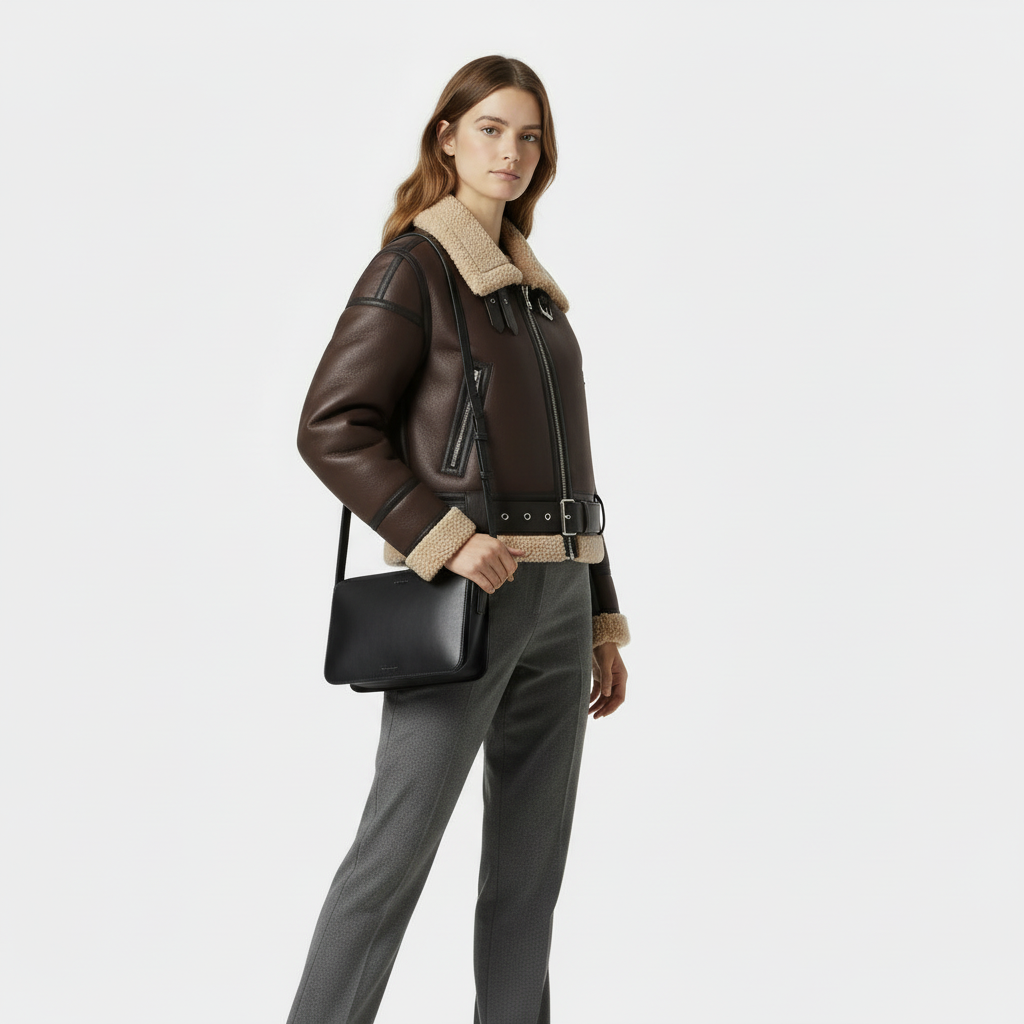 Women’s Aviator Jacket - Shearling Trim