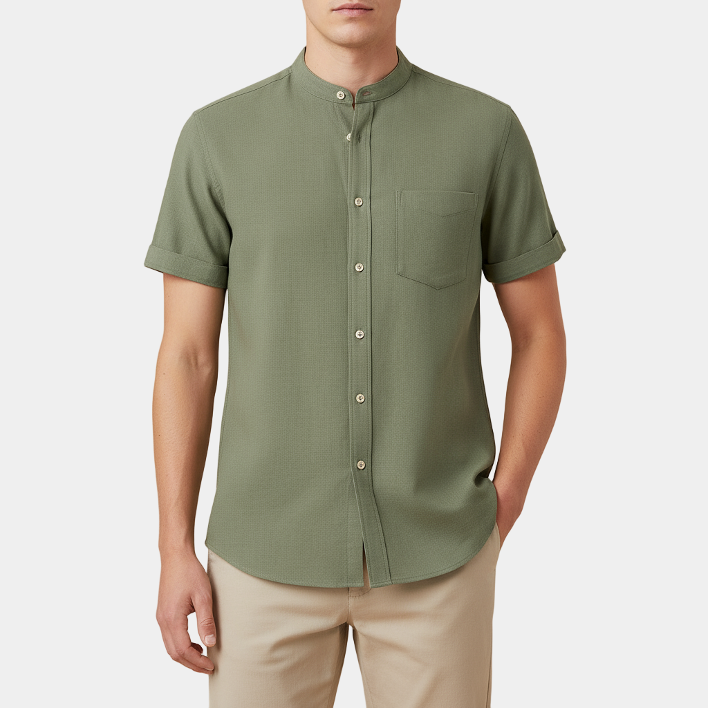 Men's Linen Short-Sleeve T-Shirt with Relaxed Fit