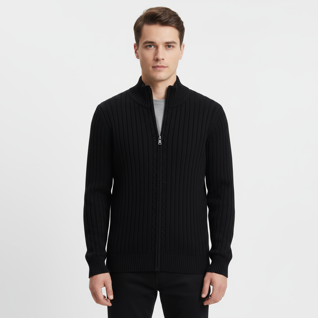Men’s Ribbed Zip Cardigan