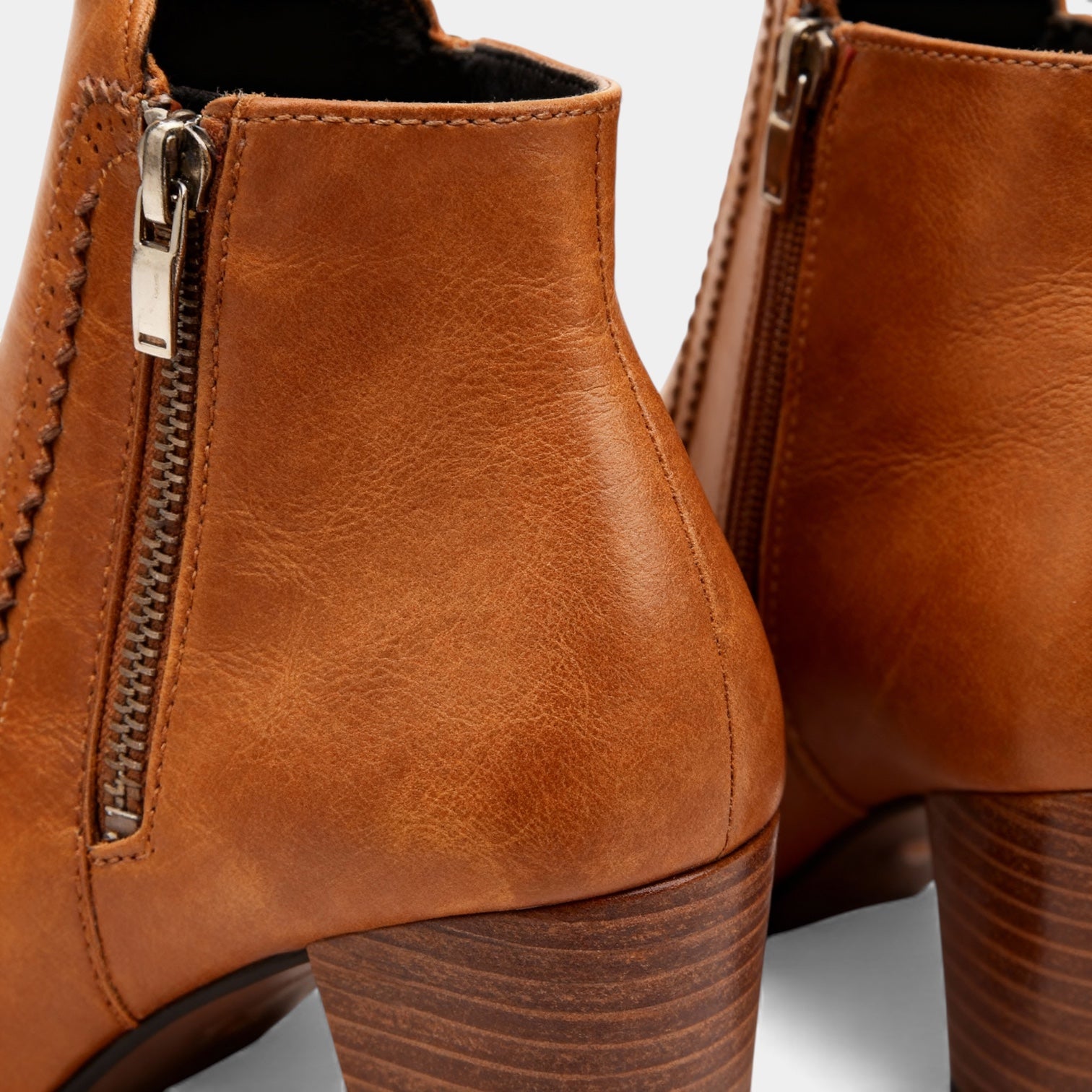 Women’s Vegan Leather Ankle Boots - Block Heel