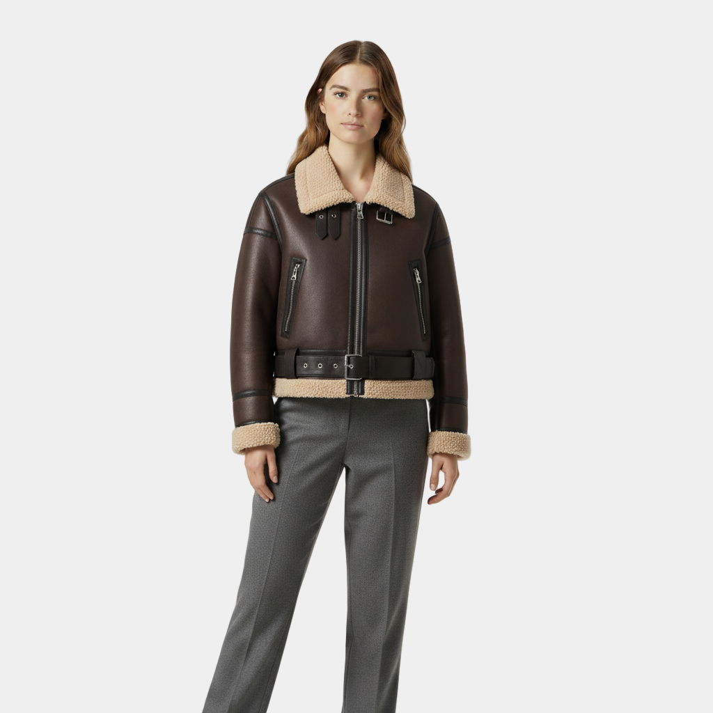 Women’s Aviator Jacket - Shearling Trim