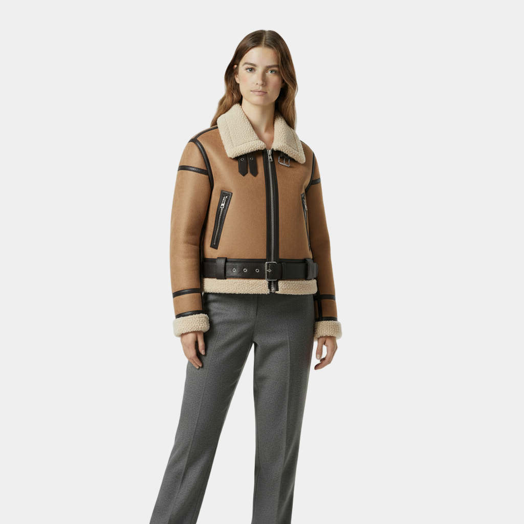 Women’s Aviator Jacket - Shearling Trim