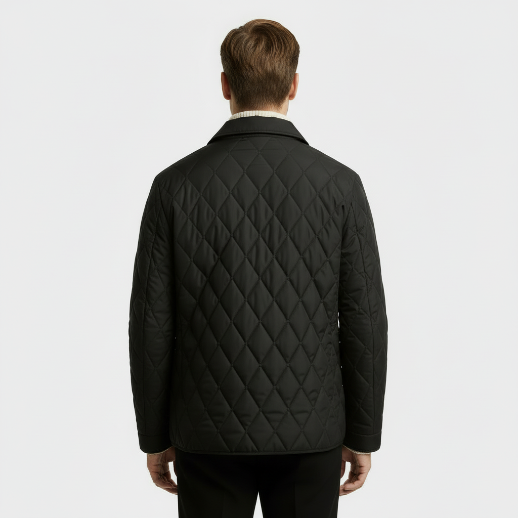 Men’s Lightweight Quilted Overshirt Jacket – Water-Resistant