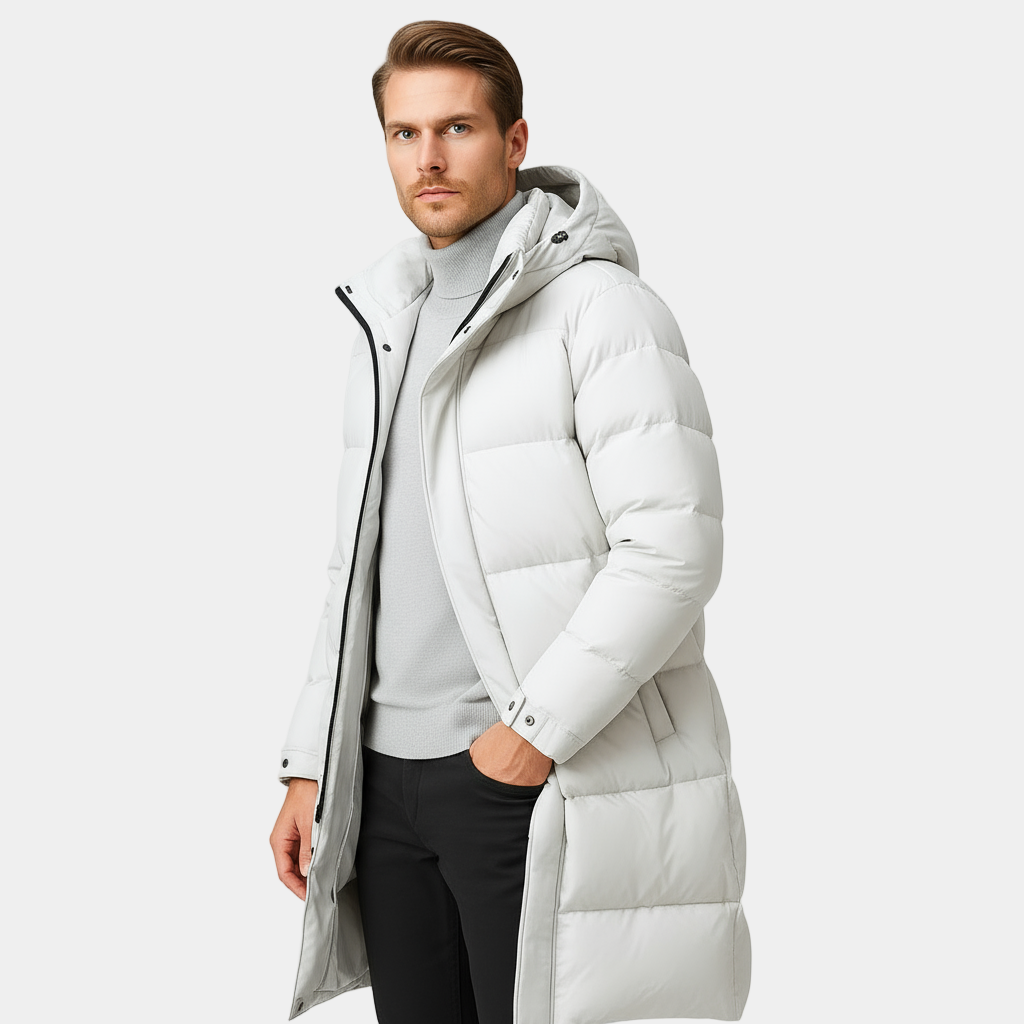 Men's Long Down Puffer Jacket Winter Parka