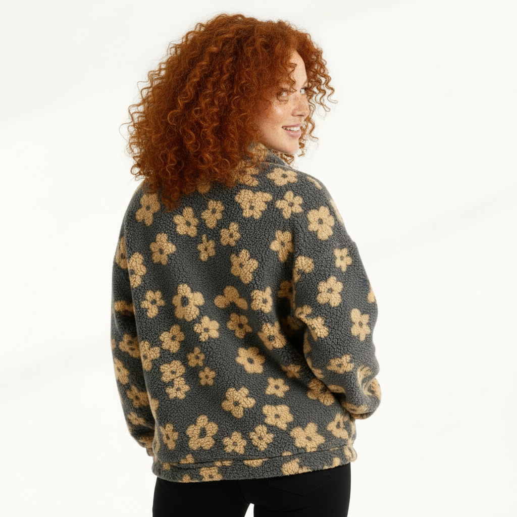 Women’s Fleece Pullover – Plush Half-Zip Winter Sweater