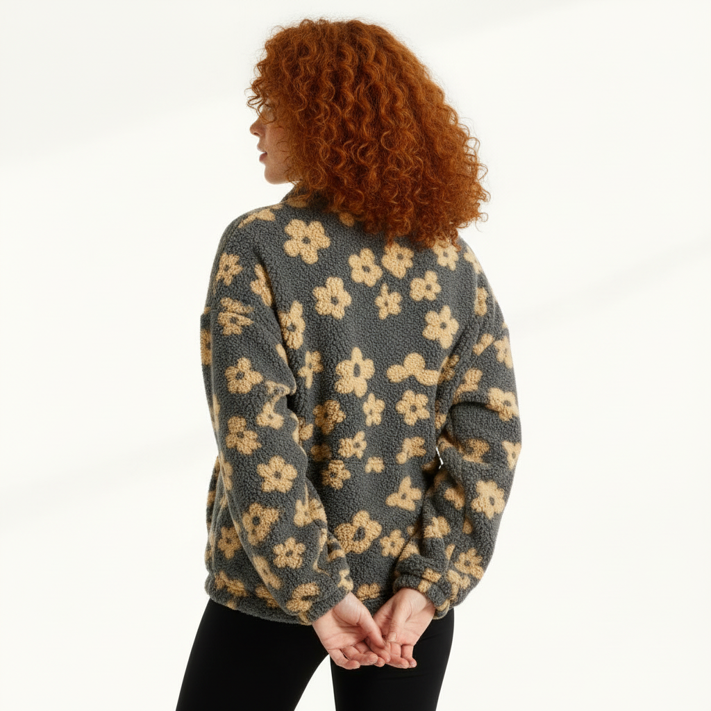 Women’s Fleece Pullover – Plush Half-Zip Winter Sweater