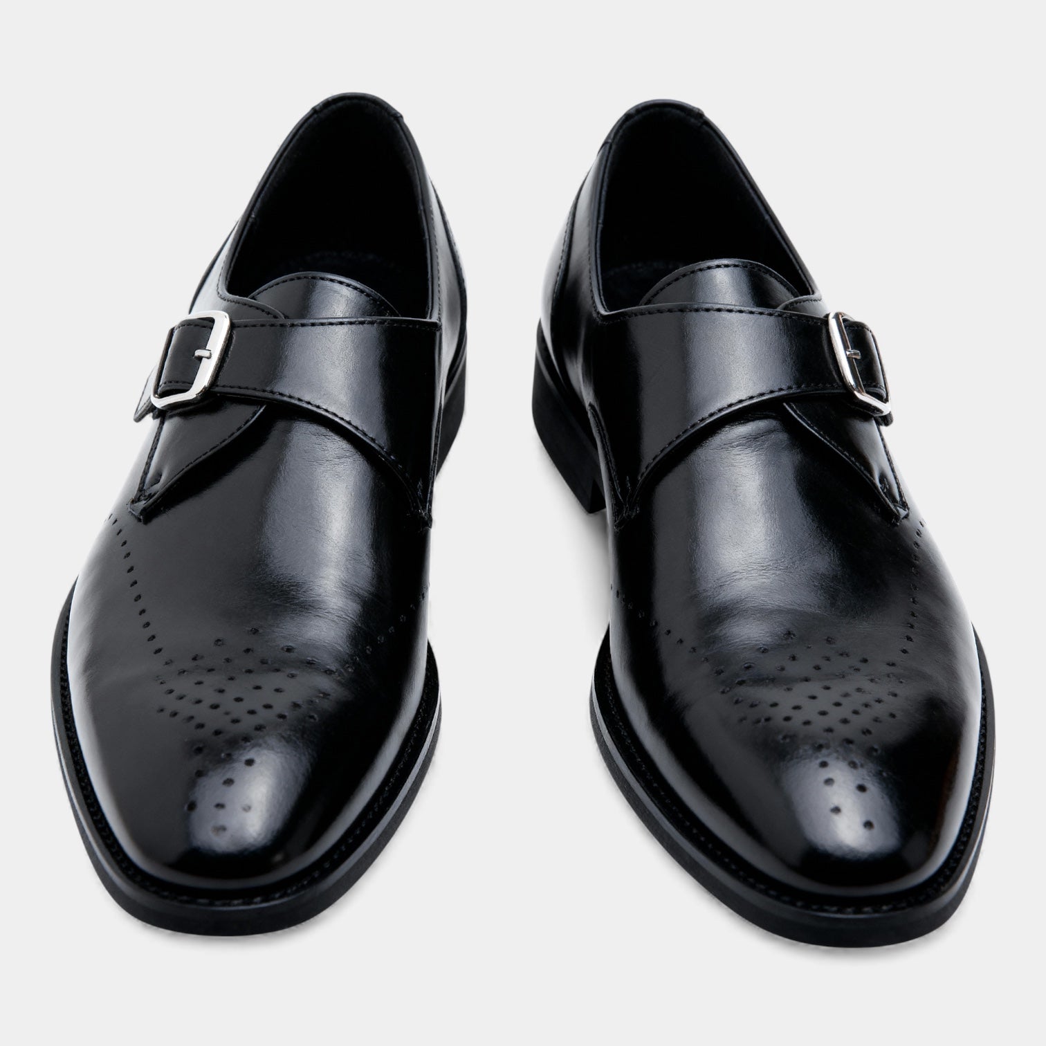 Men’s Classic Leather Dress Shoes - Single Monk Strap