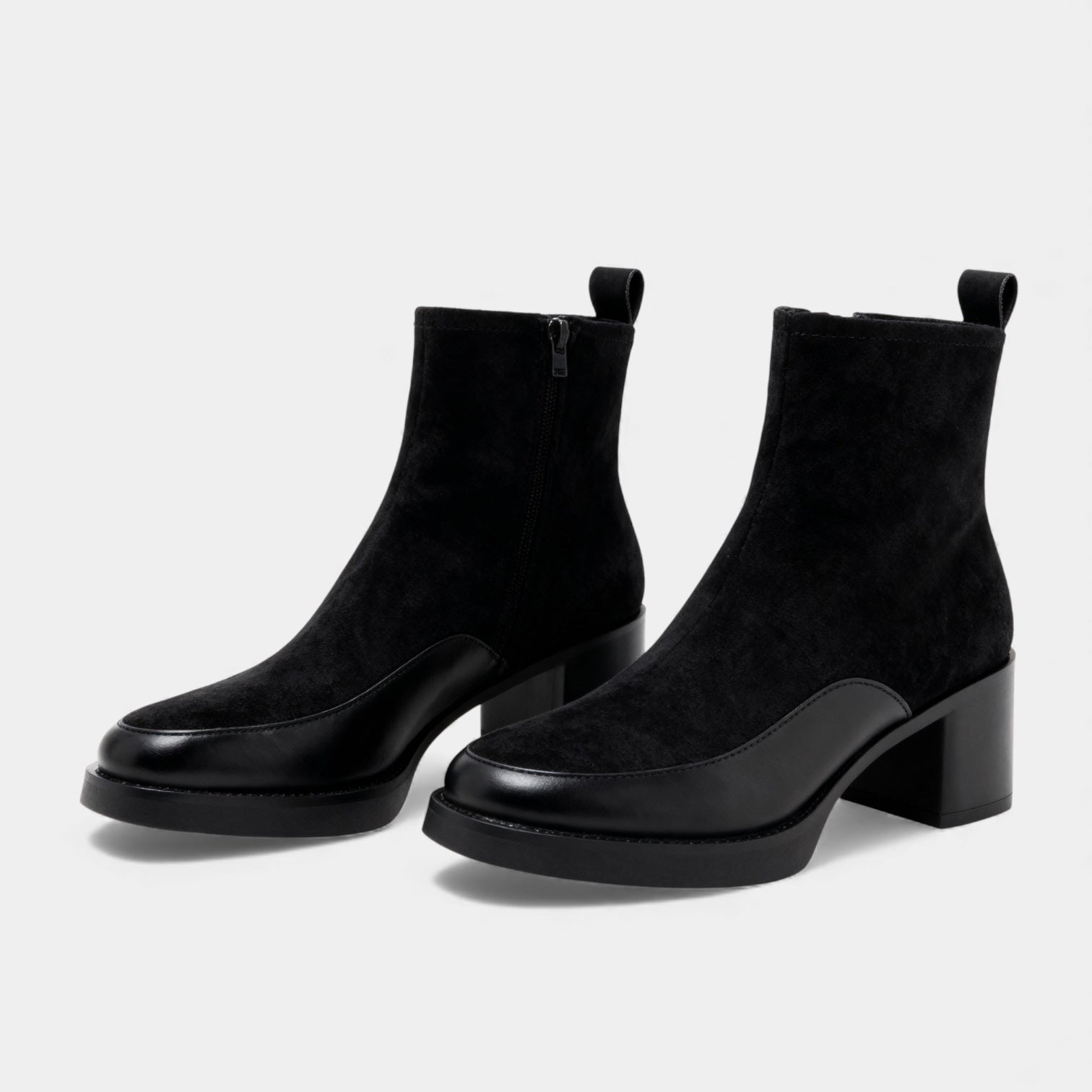 Women’s Classy Suede Ankle Boots – Block Heel