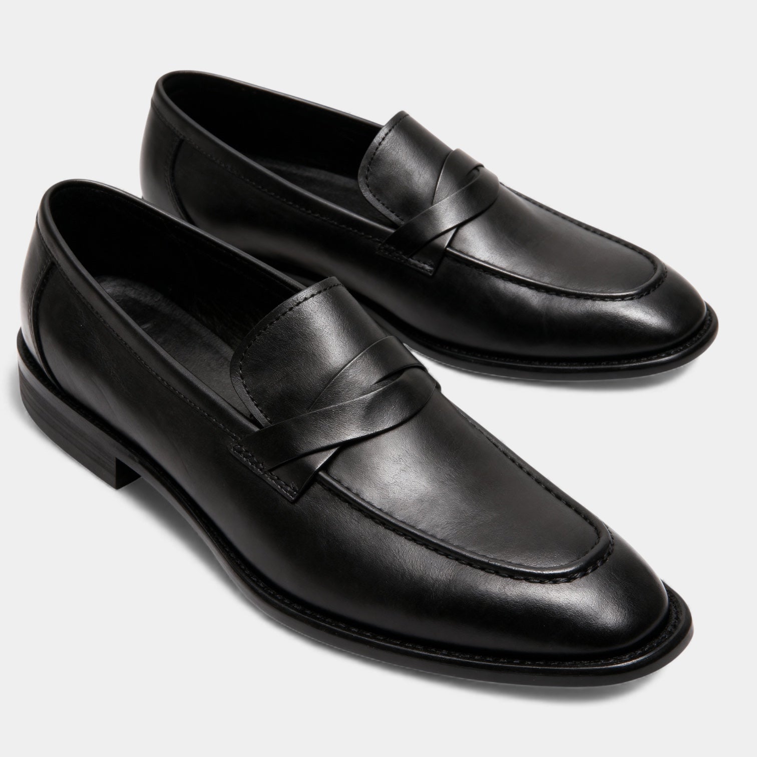 Men’s Faux Leather Penny Loafers – Classic Business Slip-On