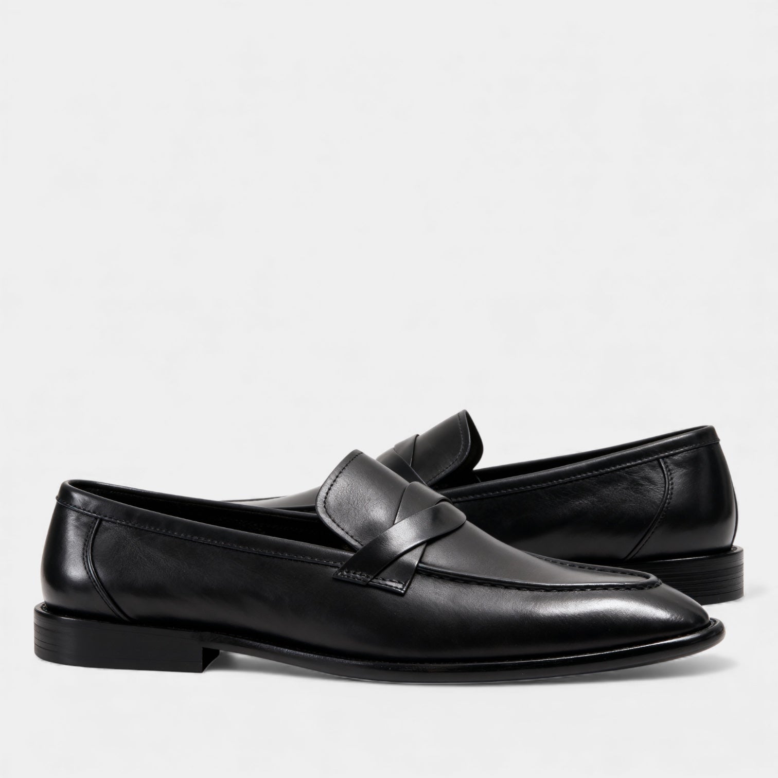 Men’s Faux Leather Penny Loafers – Classic Business Slip-On