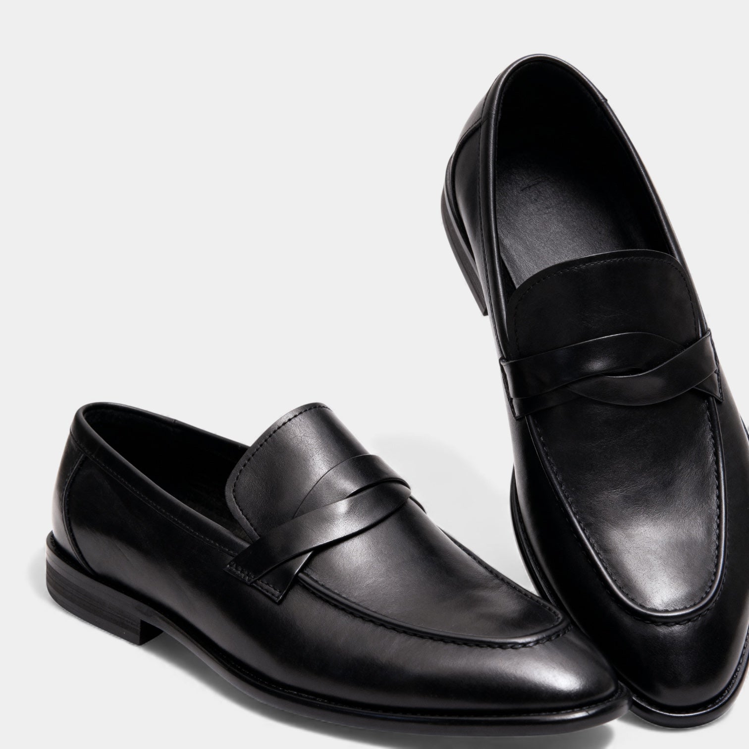 Men’s Faux Leather Penny Loafers – Classic Business Slip-On