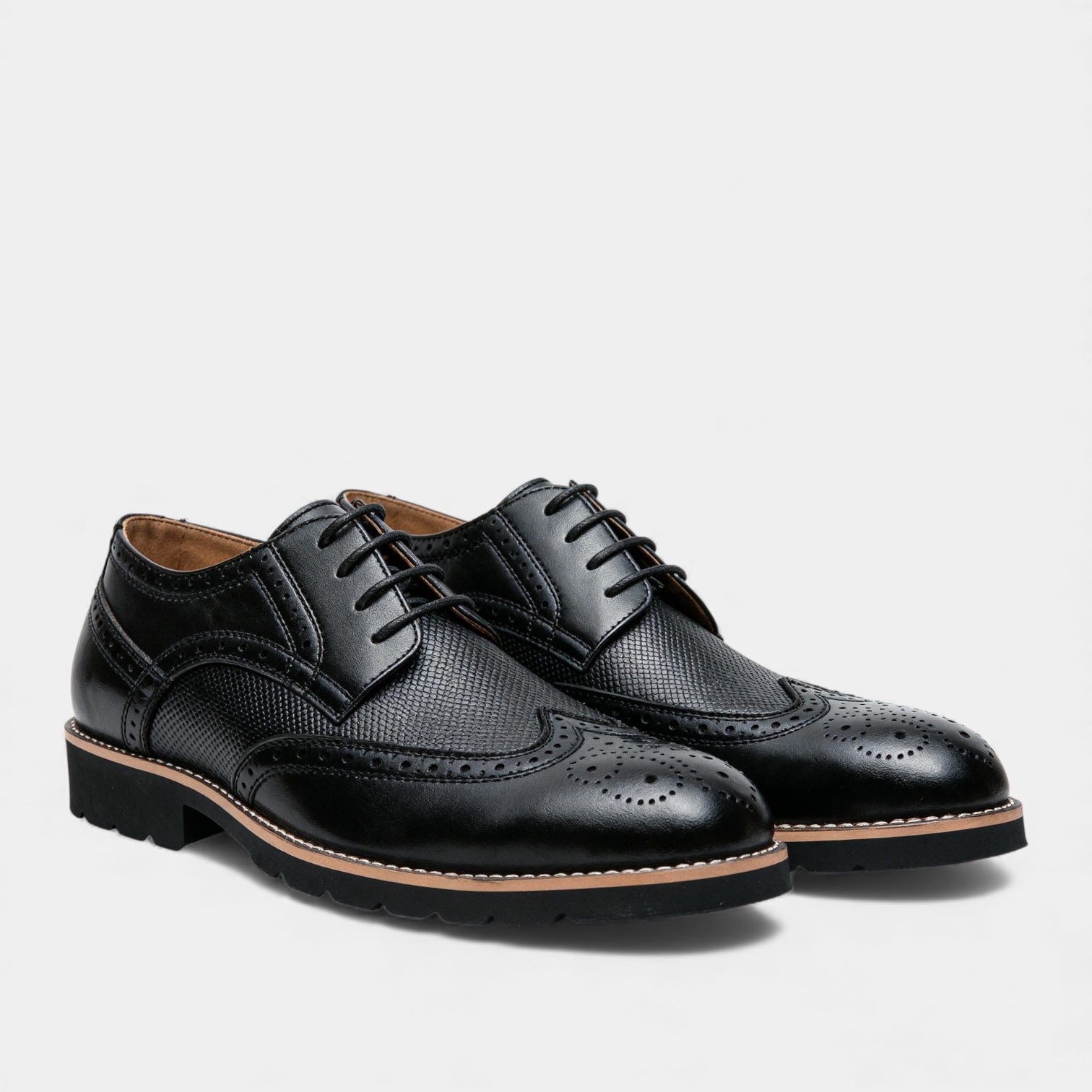 Men’s Faux Leather Oxford Wingtip Brogue Shoes