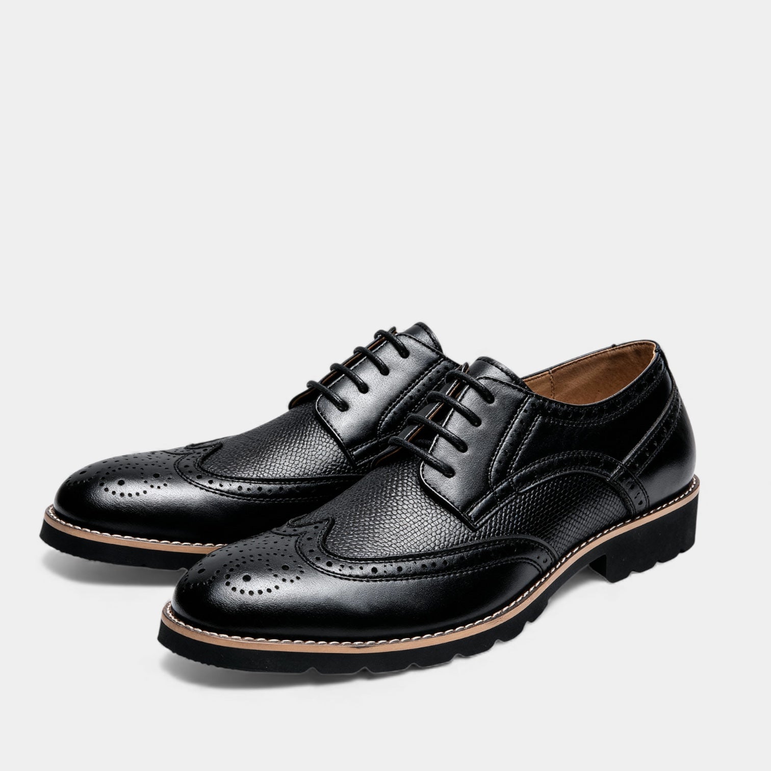 Men’s Faux Leather Oxford Wingtip Brogue Shoes