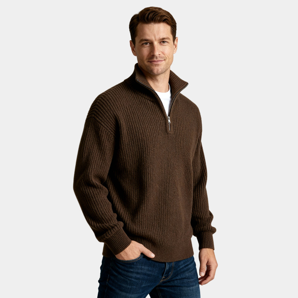 Men's Knitted Half-Zip Sweater