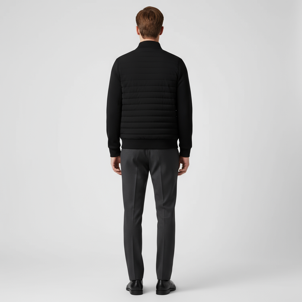 Men’s Hybrid Quilted Puffer Jacket – Lightweight Windbreaker