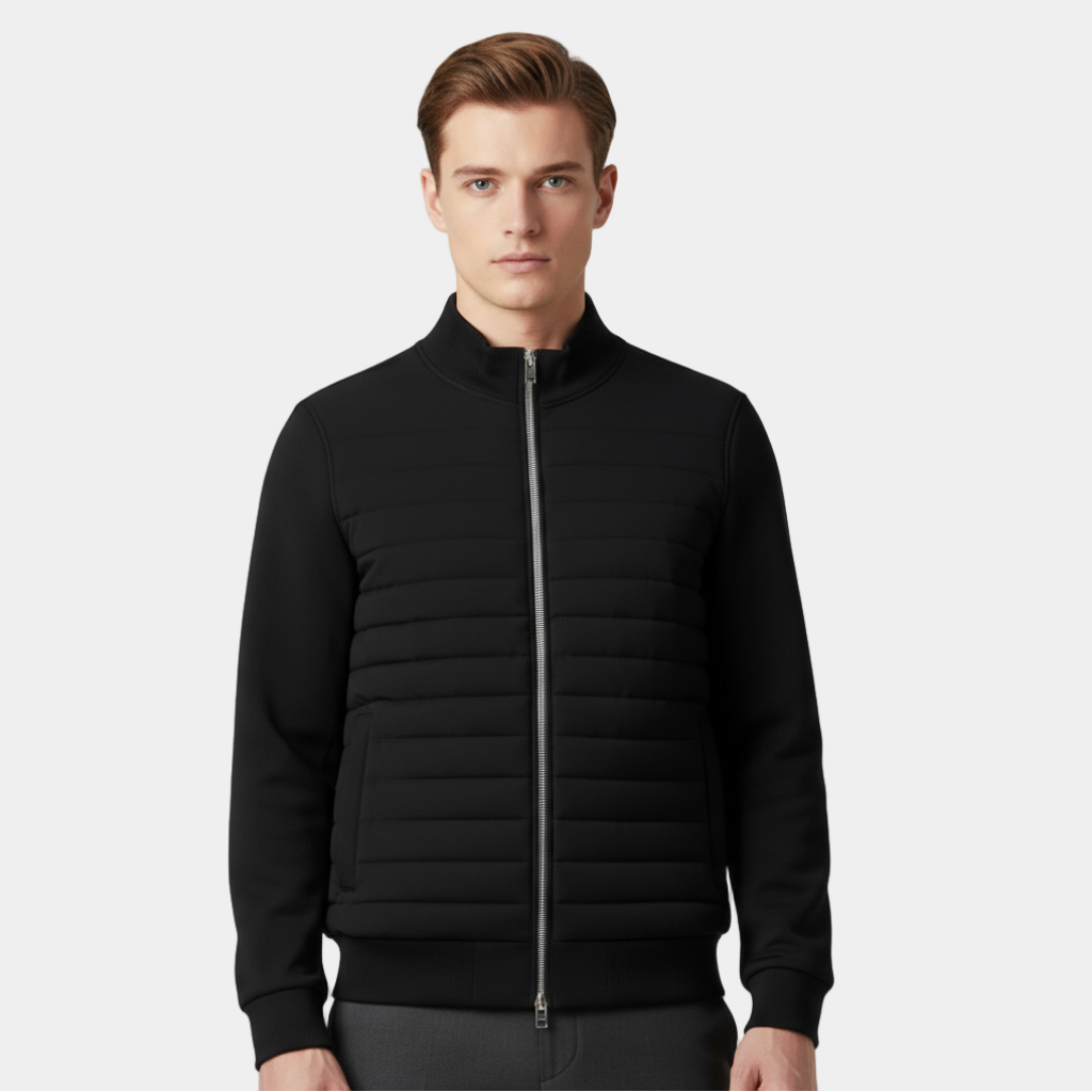 Men’s Hybrid Quilted Puffer Jacket – Lightweight Windbreaker