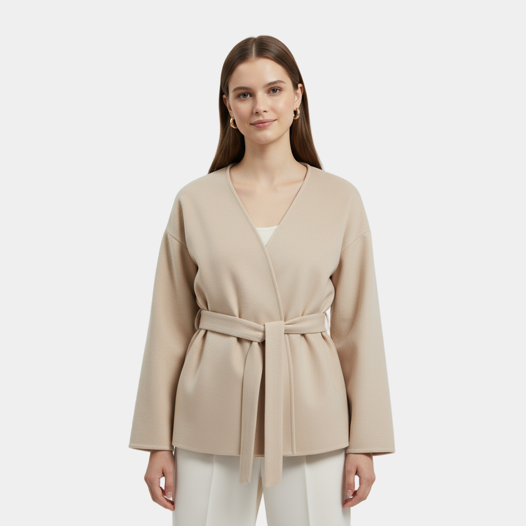 Women’s Wool-Blend Belted Coat