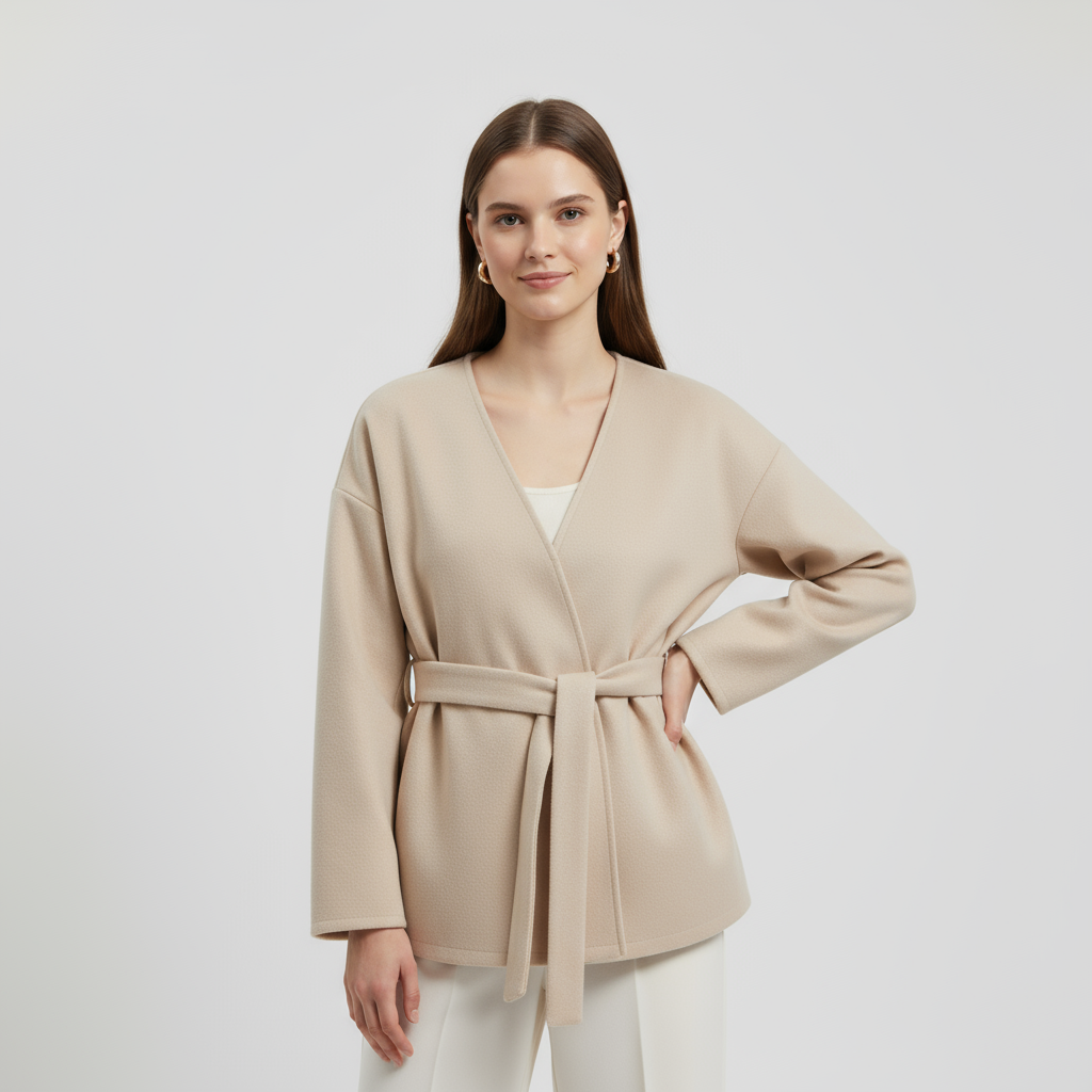 Women’s Wool-Blend Belted Coat