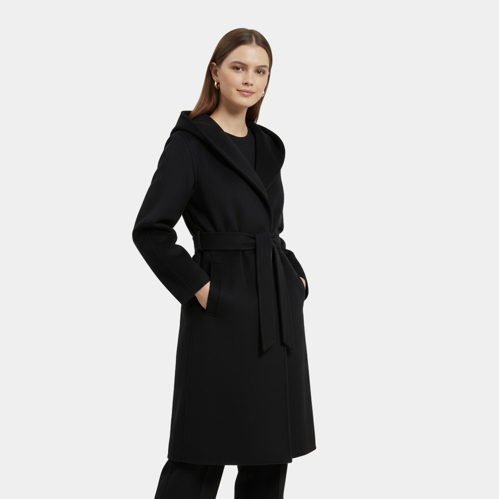 Women’s Wool Belted Knee-Length Coat