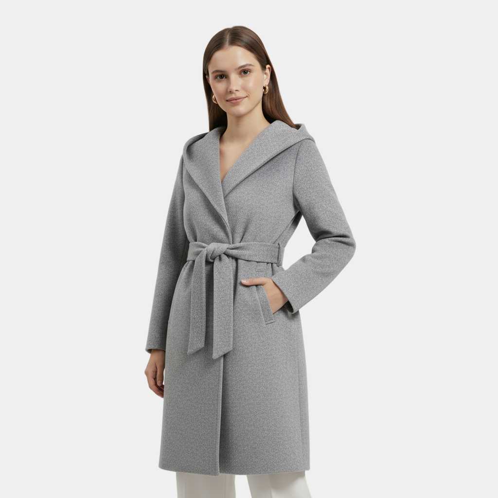 Women’s Wool Belted Knee-Length Coat