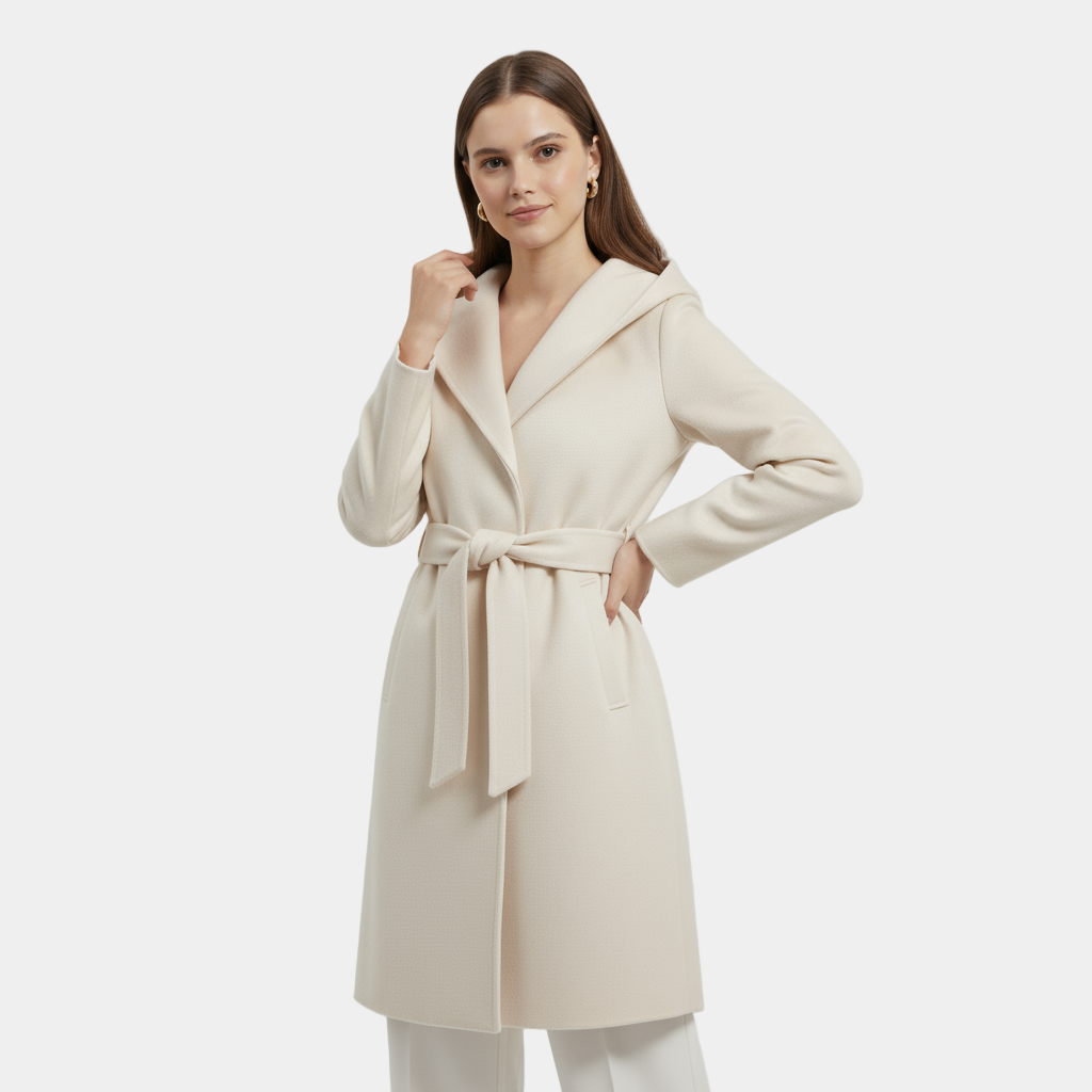 Women’s Wool Belted Knee-Length Coat