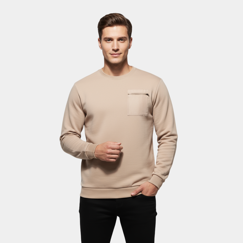 Men’s Brushed Crew Neck Sweater