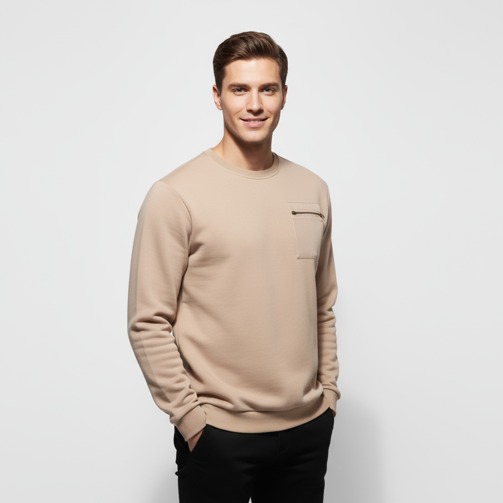 Men’s Brushed Crew Neck Sweater