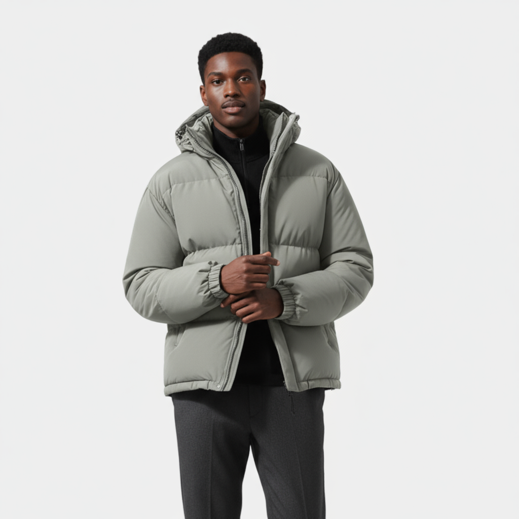 Men’s Down Puffer Jacket – Waterproof Windproof