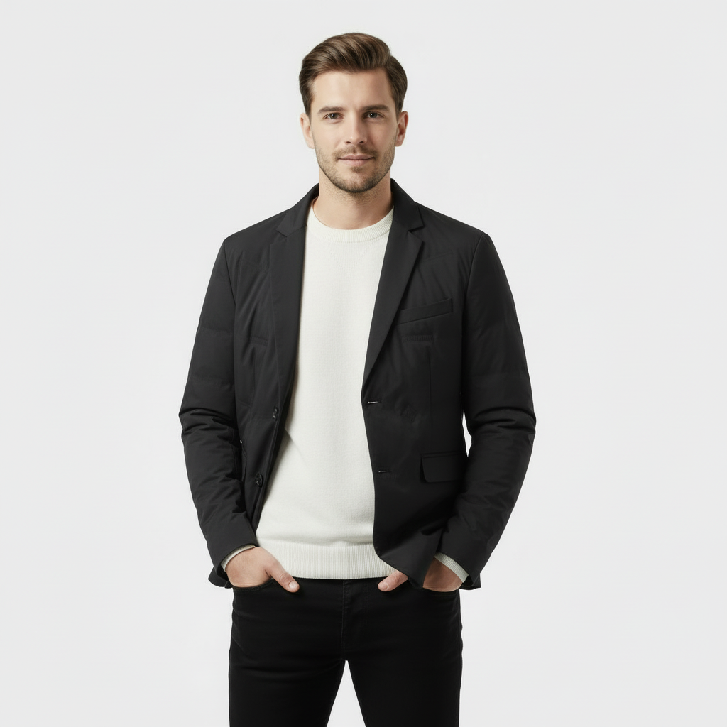 Men's Padded Insulated Blazer Coat
