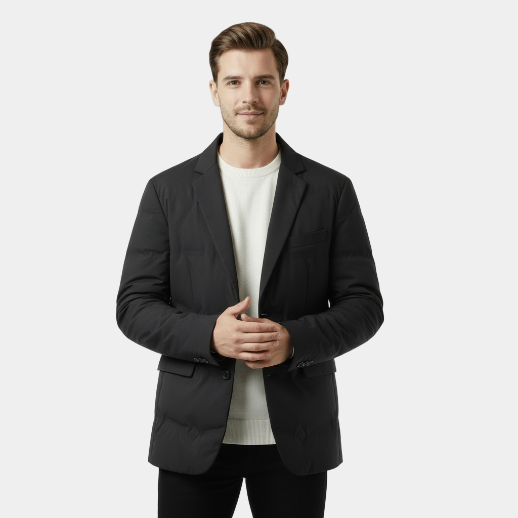 Men's Padded Insulated Blazer Coat