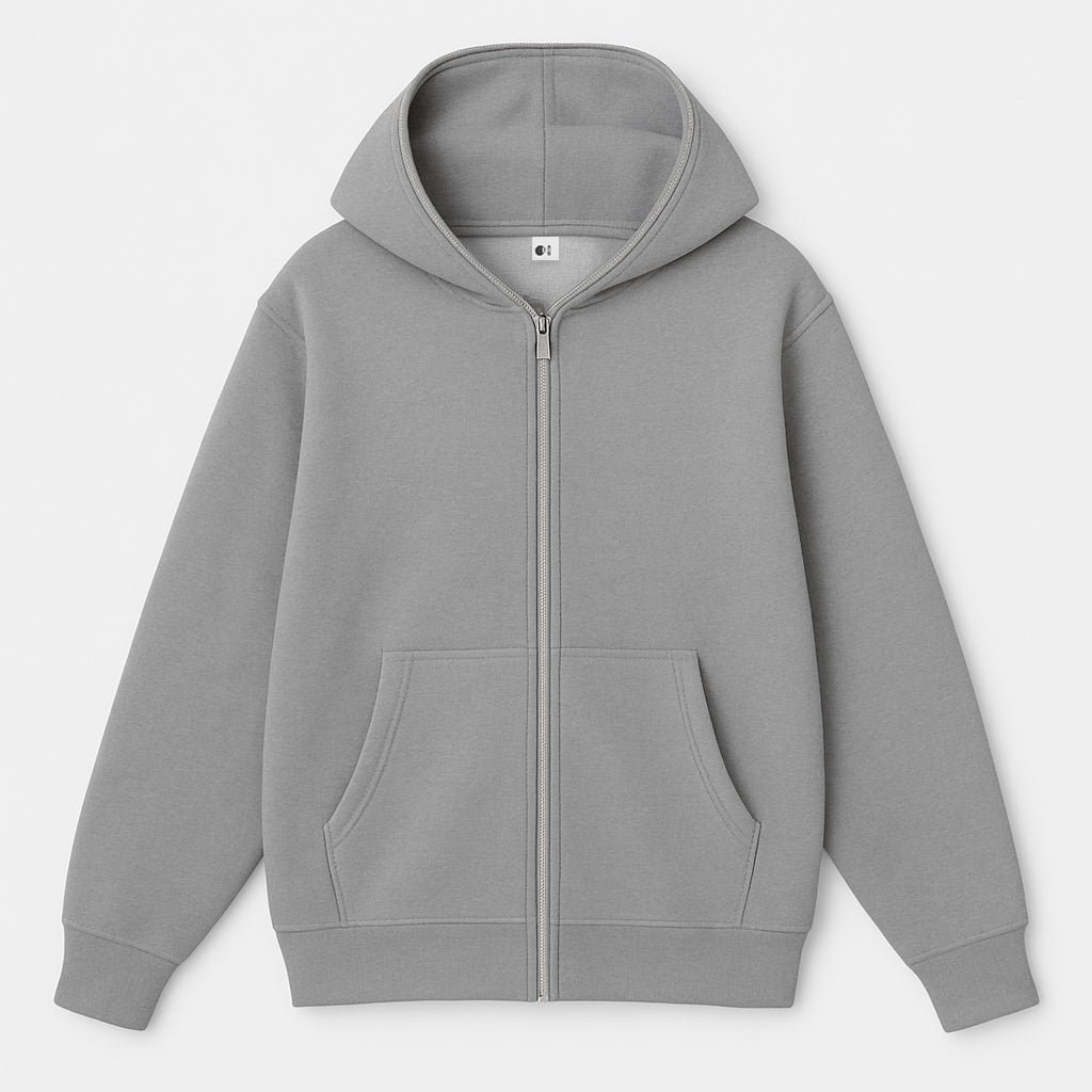 Noir | Men's Casual Full-Zip Hoodie-Noir-Noir