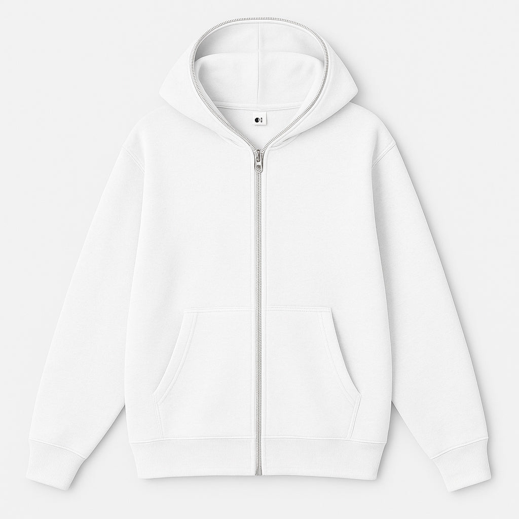Noir | Men's Casual Full-Zip Hoodie-Noir-Noir