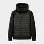 Noir | Men's Softshell Puffer Jacket - Hooded-Noir-Noir